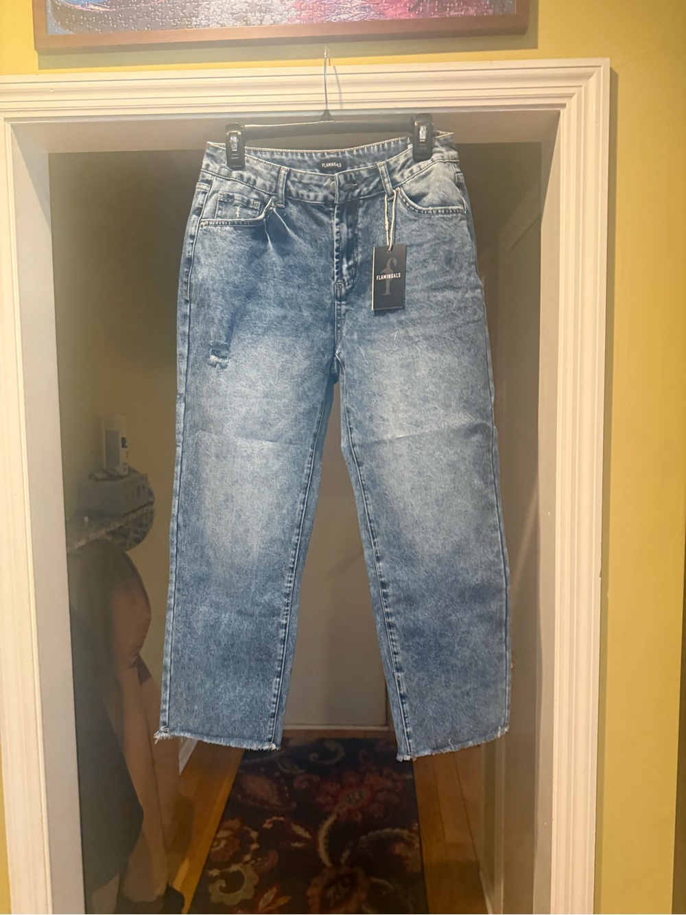 LAWLESS Light Blue Acid Wash Cropped Jeans